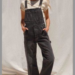 AMO Ally Denim Overalls in Vintage Black